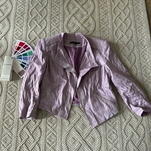 SUMMERS - WHBM Lilac Moto Jacket/Blazer   Size 10. EUC.